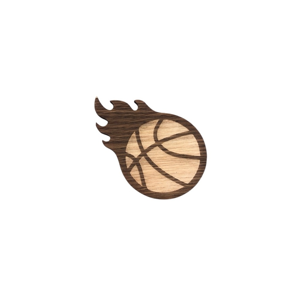 Wooden Basketball Wall Art